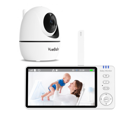 VueBaby ClearView: Video Baby Monitor with 1 Camera, Non-Wifi, Split Screen, Night Vision & White Noise Lullabies