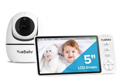 VueBaby ClearView: Video Baby Monitor with 1 Camera, Non-Wifi, Split Screen, Night Vision & White Noise Lullabies