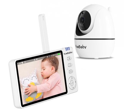 VueBaby ClearView: Video Baby Monitor with 1 Camera, Non-Wifi, Split Screen, Night Vision & White Noise Lullabies